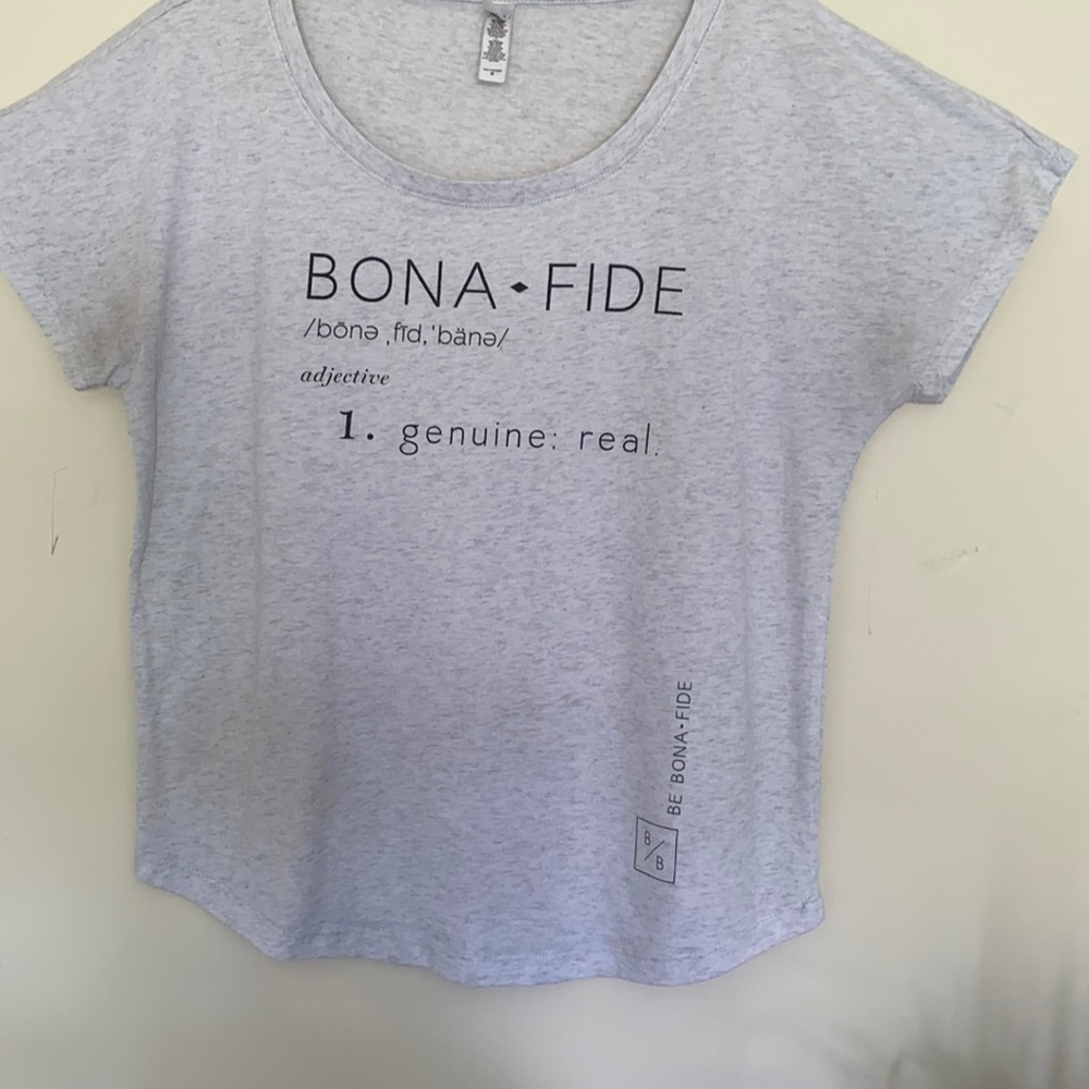 Next level size small gray bona fide T-shirt